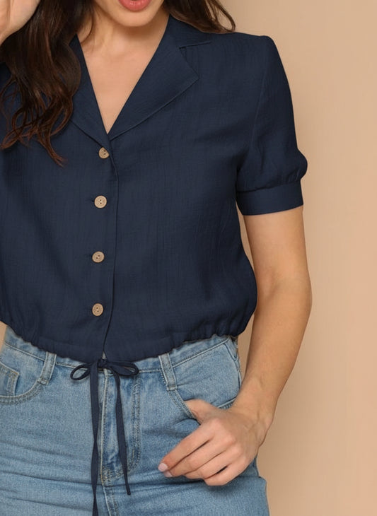 Classy shirt navy blue